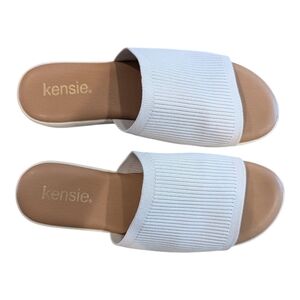 Kensie Women's Beige Slide Sandals